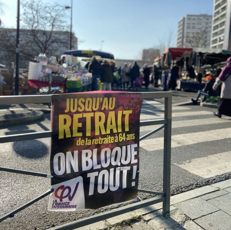 Au marché du Val-Nord contre la réforme des retraites !