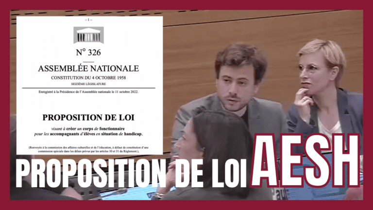 🏛 Niche parlementaire : Proposition de loi visant à créer un corps de fonctionnaire pour les AESH !