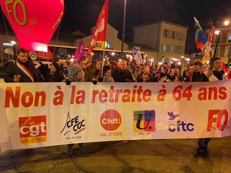 Marche aux flambeaux contre la réforme des retraites !