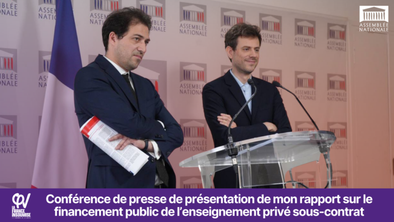 Présentation du rapport sur le financement des établissements privés